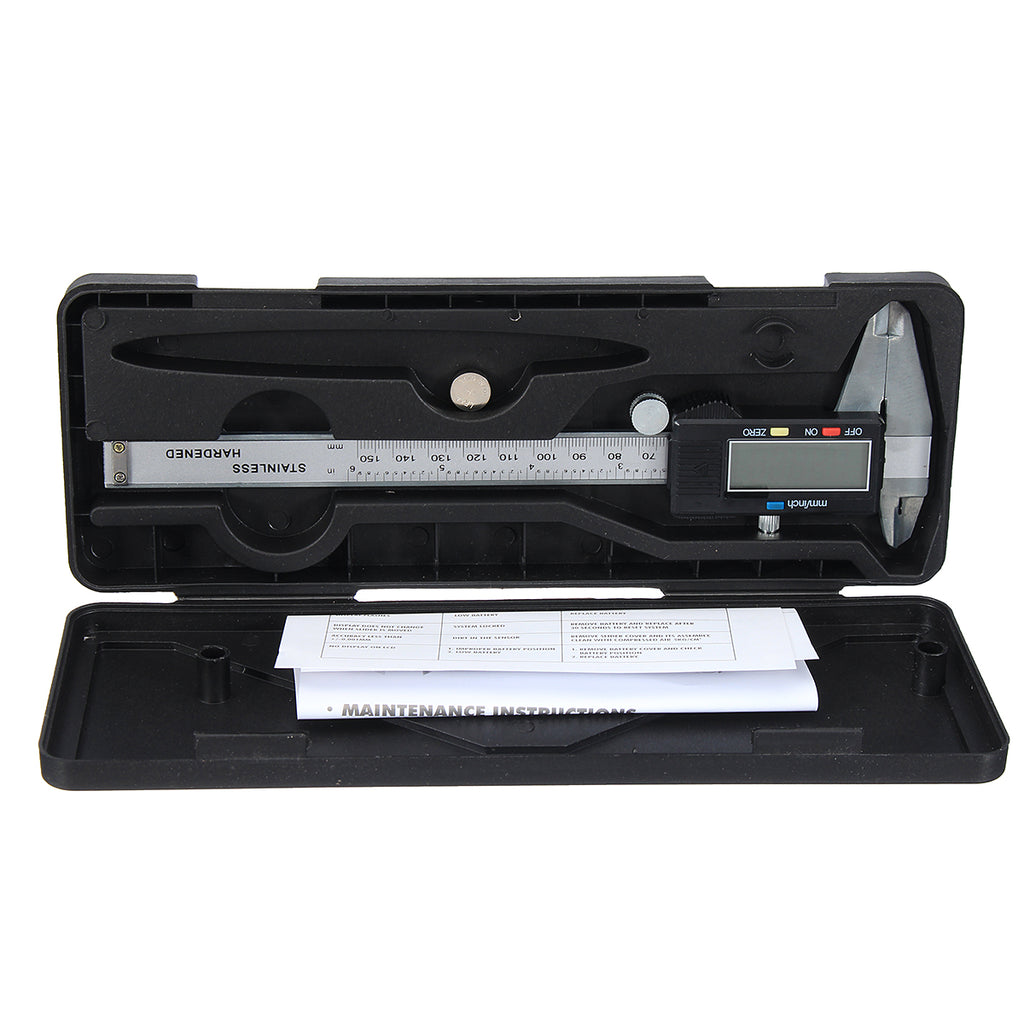 Digital Caliper LCD Stainless Electronic Ruler Micrometer Measuring 0-6inch 150mm